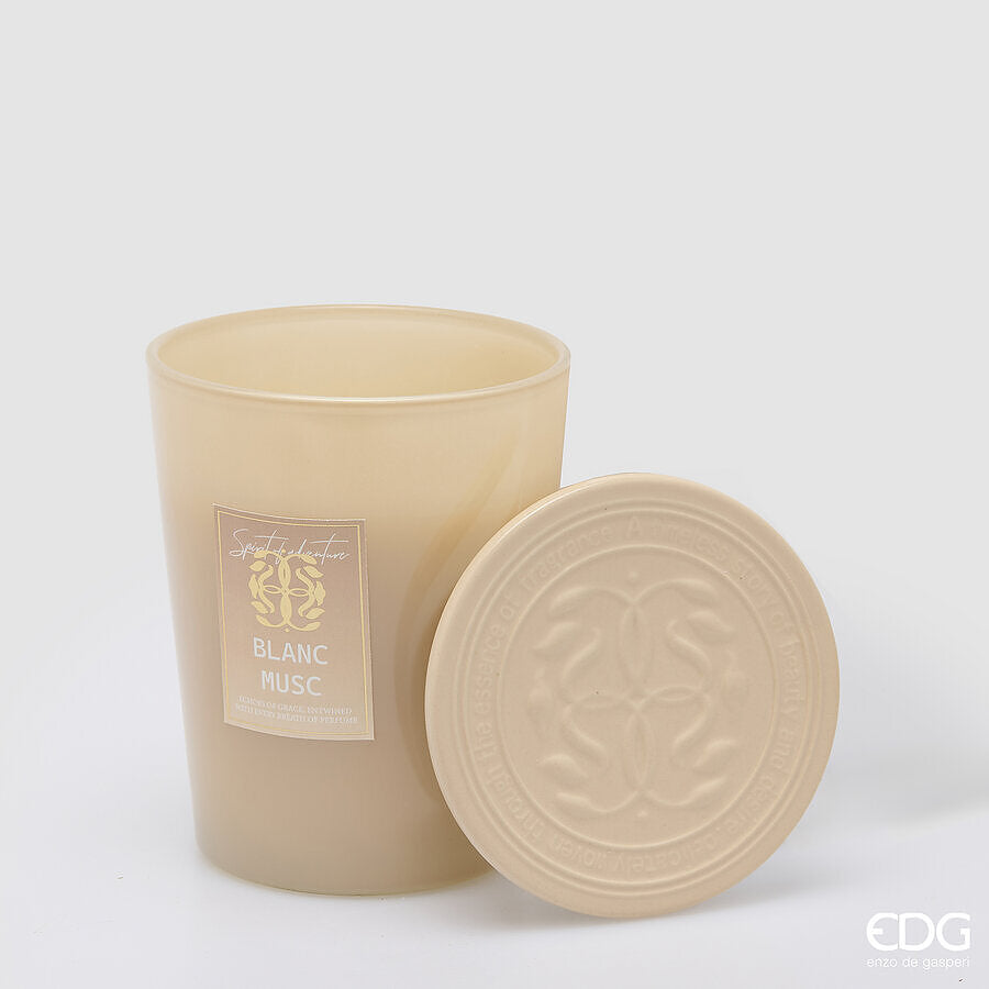 EDG Enzo De Gasperi Candela Symbol Profumata White Musk H16 Ø13 cm – Idea Regalo Natale