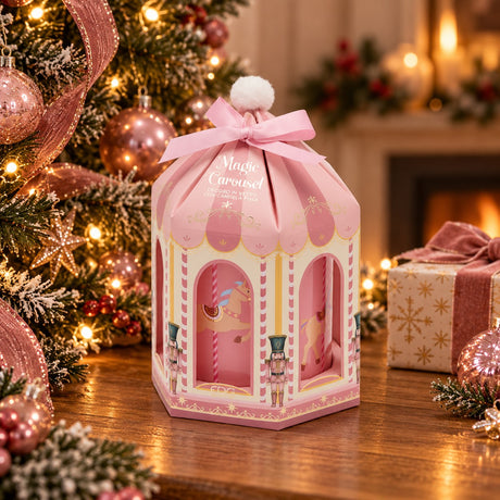 EDG Enzo De Gasperi Candela Profumata Giostra Carosello Cardamom Snaps H9 Ø8 cm – Decorazione di Natale