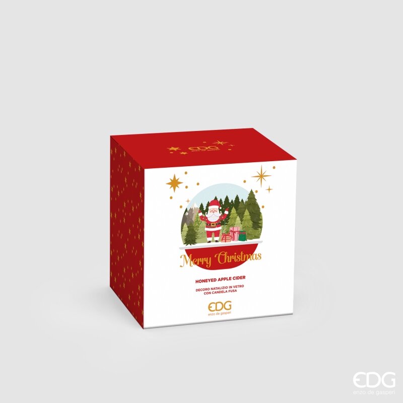 EDG Enzo De Gasperi Candela di Natale Cupola Profumata Honeyed Apple Cider H12,5 Ø10 cm – Candela Natalizia
