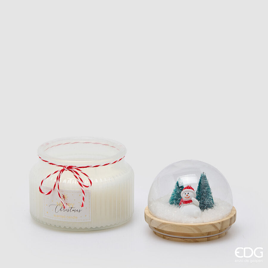EDG Enzo De Gasperi Candela Natalizia Cupola Profumata White Musk H12,5 cm – Decorazione di Natale