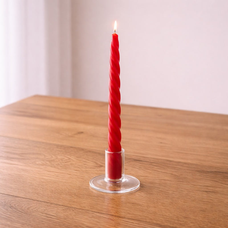 EDG Enzo De Gasperi Candela Stelo Twist H 23 Cm D 22 Mm Cf 10 Pz Red
