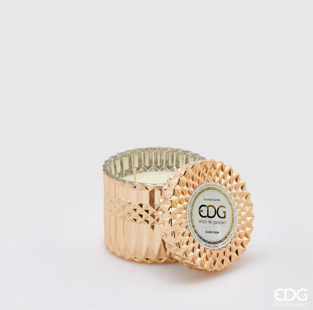 EDG Enzo De Gasperi Candela Crystal New + Scatola Regalo H10,5 D11 Dark Rum