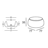 plust plust t ball tavolino contenitore con piano bianco