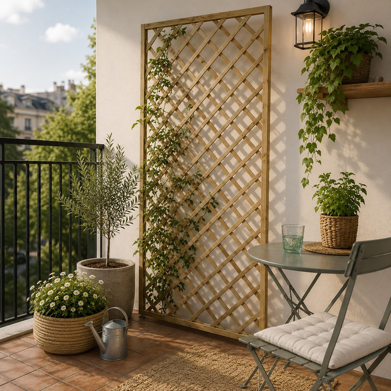 L'Arcolaio Griglia Legno Garden Rettangolare Legno Impregnato 100x200cm