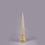 Led Stripes Cone Christmas Tree 1800 MicroLed H 180 Cm D 34 Cm Gold