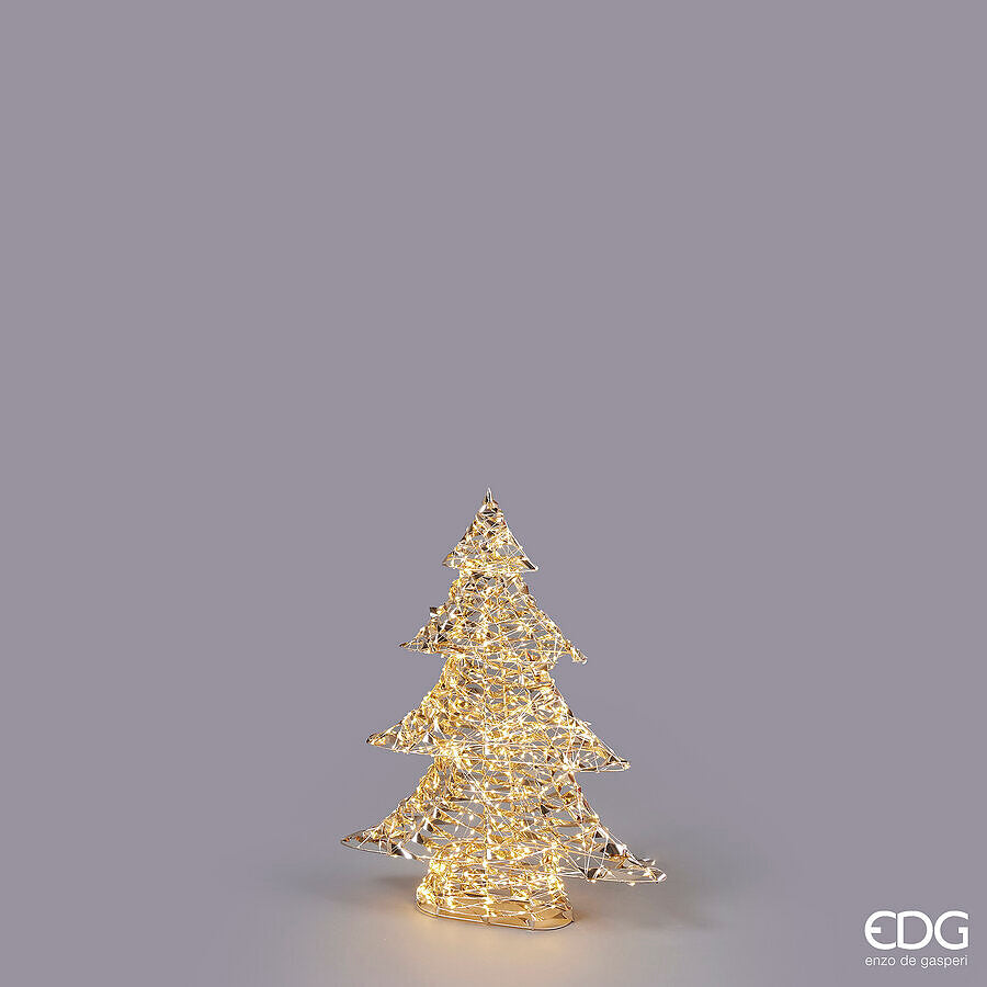 Albero di Natale Led Stripes 720 MicroLed H 58 Cm L 48 Cm L 9,5 Cm Oro