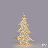 Albero di Natale Led Stripes 1.440 MicroLed H 98 Cm L 65 Cm L 16 Cm Oro