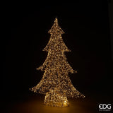 Albero di Natale Led Stripes 1.800 MicroLed H 122 Cm L 82 Cm L 20 Cm Oro