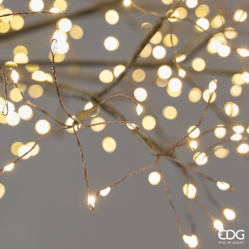 EDG Enzo De Gasperi Decoro Tarassaco Rich Nero H240 Ø70 cm con MicroLED IP44 – Decorazione Natalizia Luminosa