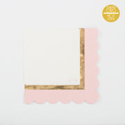 Givi Tovaglioli con Smerlo Chic 3 Veli 33 x 33 Cm Cf 16 Pz Rosa