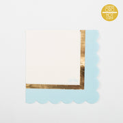 Givi Tovaglioli con Smerlo Chic 3 Veli 33 x 33 Cm Cf 16 Pz Azzurro