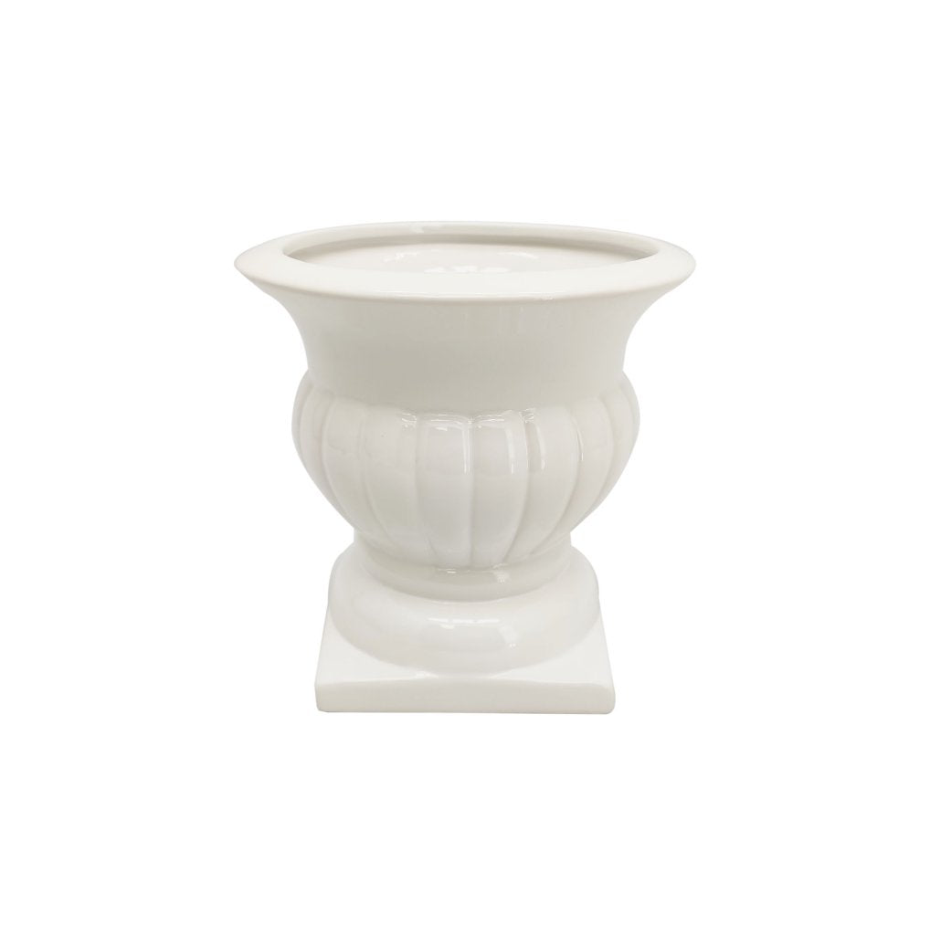 Coppetta Stile Romano Ceramica D 12,5 Cm H 9 Cm Bianco