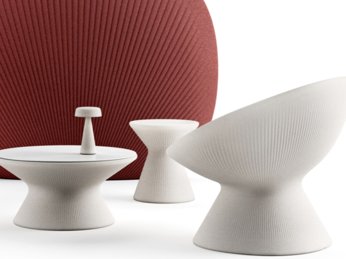 Plust Fade Low Stool Indoor &amp; Outdoor Stone