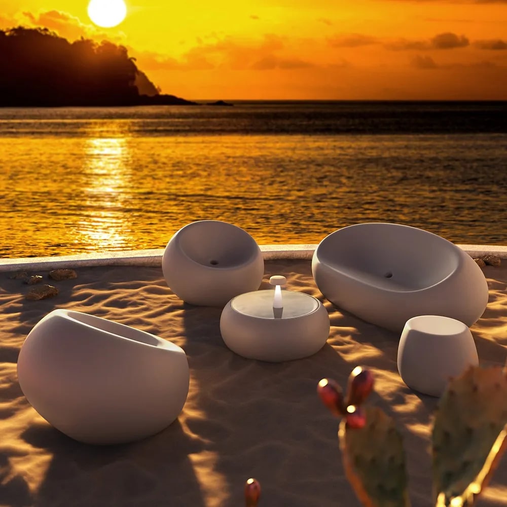 plust plust vaso boom h 40 cm 31 x 26 x 51 cm creta