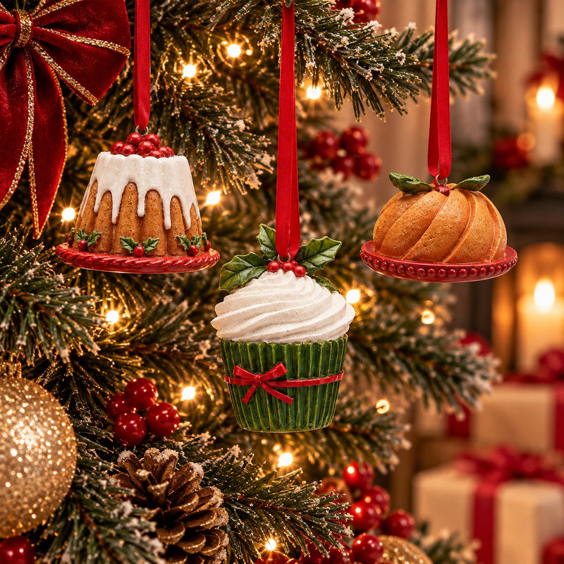 EDG Enzo De Gasperi Addobbo Natalizio Dolcetti H7 cm Verde Rosso 3 Assortiti 1 Pezzo – Decorazione per Albero di Natale