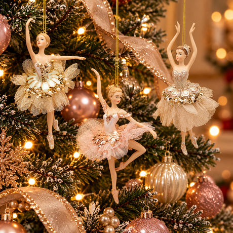 EDG Enzo De Gasperi Addobbo Ballerina Pink Mix H17 cm – 1 Pezzo Assortito Decorazione di Natale