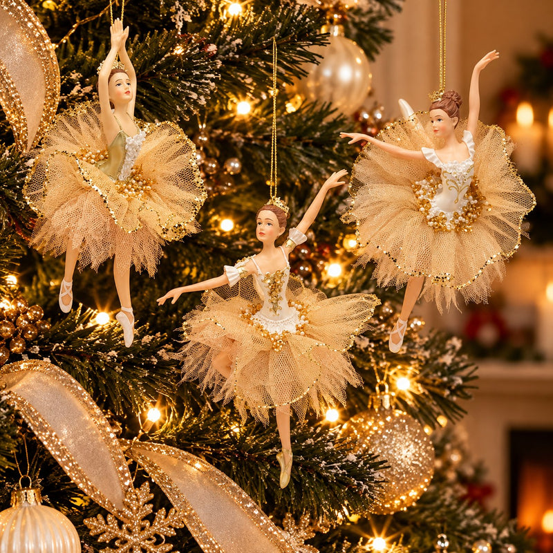 EDG Enzo De Gasperi Addobbo Ballerina Gold H17 cm – 1 Pezzo Assortito Decorazione di Natale