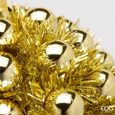 EDG Enzo De Gasperi Addobbo Palla con Palle Gold Ø25 cm – Decorazione di Natale