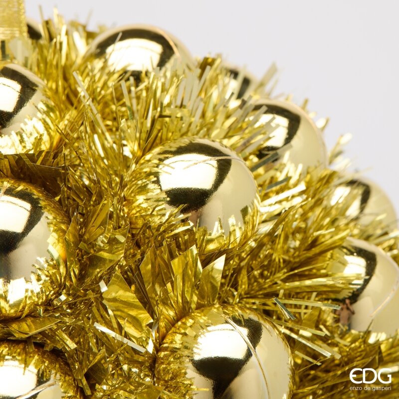 EDG Enzo De Gasperi Addobbo Palla con Palle Gold Ø25 cm – Decorazione di Natale