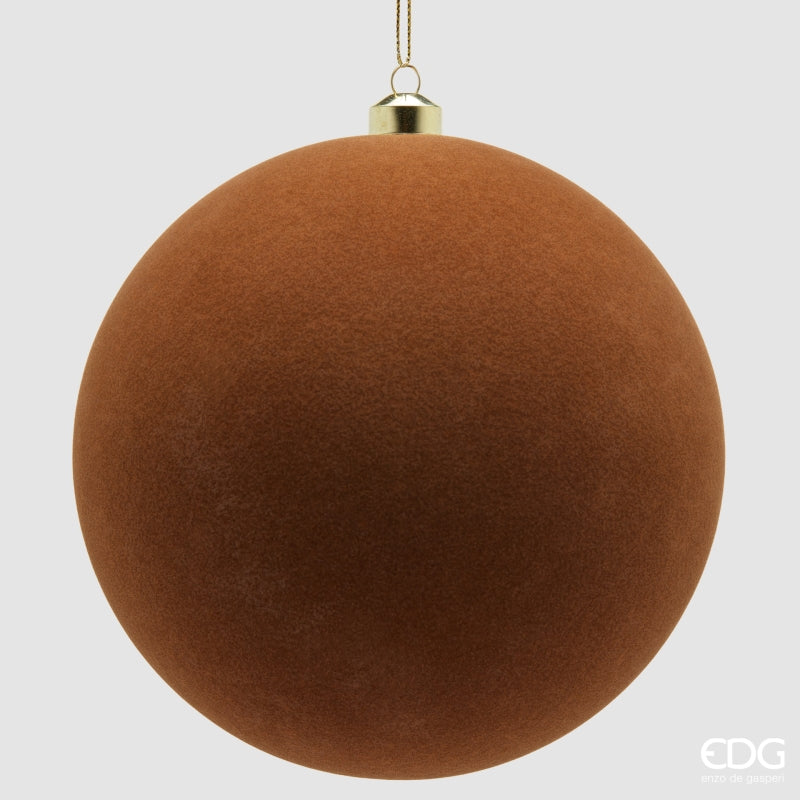 EDG Enzo De Gasperi Palle di Natale in Velluto Brown Mix Ø20 cm – Set 3 Pezzi