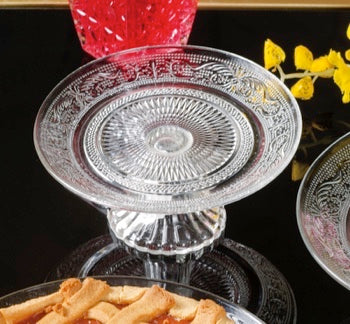 Alzata in Vetro Ø18xH7 cm – Alzata Decorativa per Dolci, Dessert e Accessorio Elegante per la Tavola