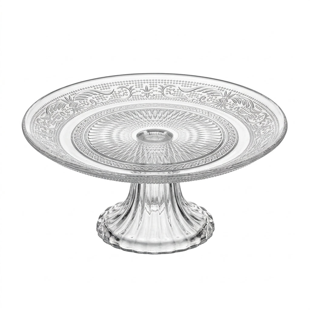 Alzata in Vetro Ø18xH7 cm – Alzata Decorativa per Dolci, Dessert e Accessorio Elegante per la Tavola