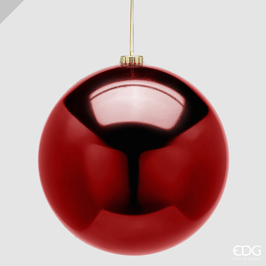 EDG Enzo De Gasperi Pallina di Natale Lucida Burgundy Ø20 cm – Addobbo Natalizio