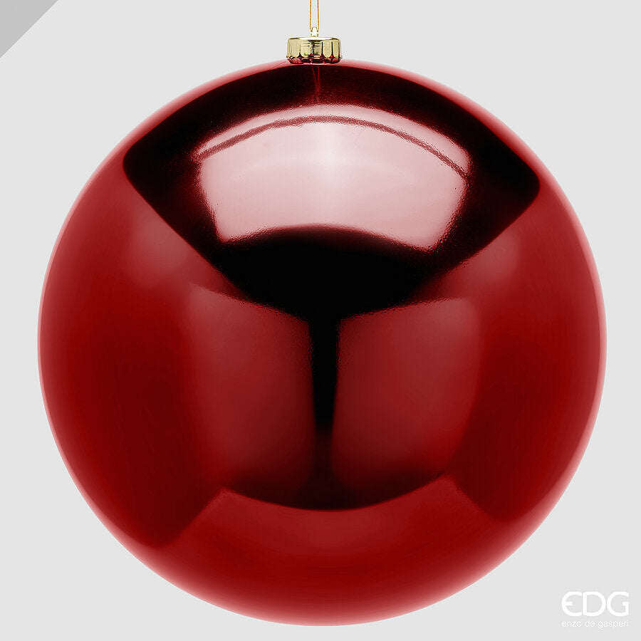 EDG Enzo De Gasperi Pallina di Natale Lucida Burgundy Ø25 cm – Addobbo Natalizio