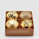 EDG Enzo De Gasperi Palla Natale Poly Mix D 10 Cm Cf 4 Pz Light Gold
