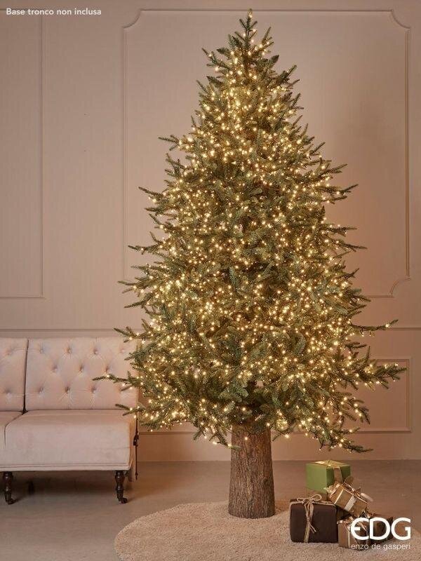 EDG Enzo De Gasperi Albero di Natale Pino Luxury H 210 Cm D 142 Cm con 4.000 Led Verde