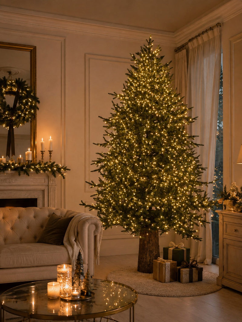 EDG Enzo De Gasperi Albero di Natale Pino Luxury H 210 Cm D 142 Cm con 4.000 Led Verde