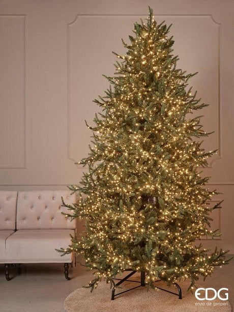 EDG Enzo De Gasperi Albero di Natale Pino Luxury H 240 Cm D 152 Cm con 5.000 Led Verde