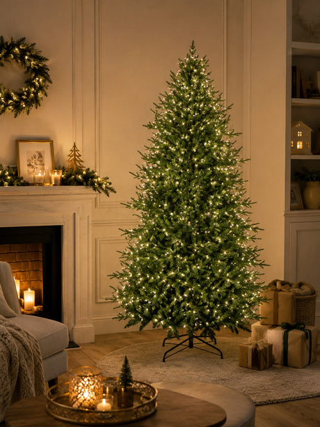 EDG Enzo De Gasperi Albero di Natale Pino Luxury H 270 Cm D 163 Cm con 6.000 Led Verde