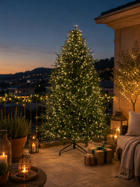 EDG Enzo De Gasperi Albero di Natale Pino Luxury H 300 Cm D 186 Cm con 7.000 Led Verde