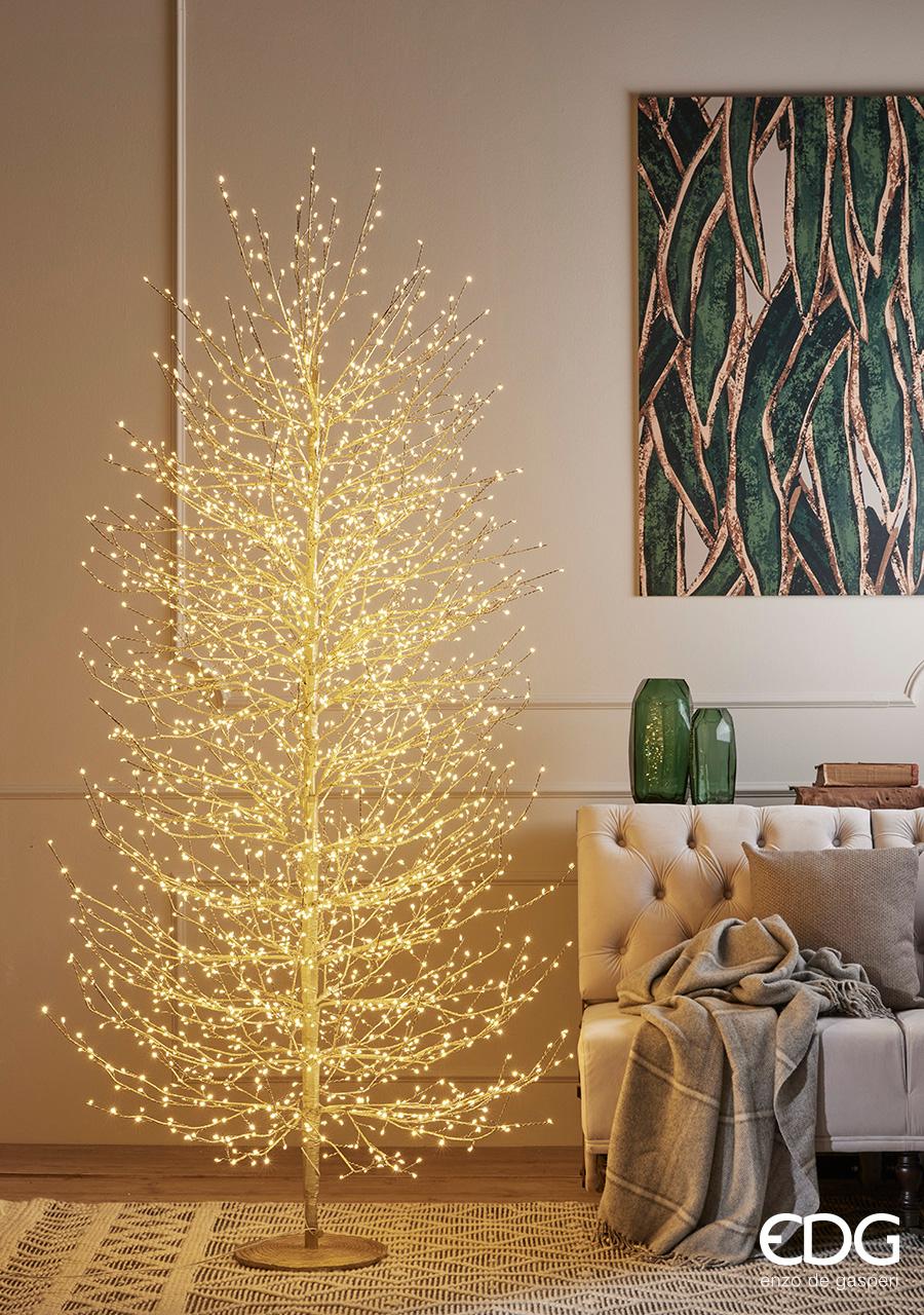 Faggio Natale con Base 2.700 Led H 210 Cm D 100 Cm Gold