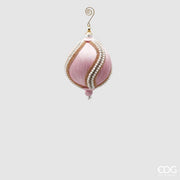 EDG Enzo De Gasperi Palla Natale Silk Perle D 12 Cm Rosa