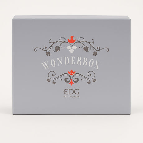 EDG Enzo De Gasperi Portacandela Babbo Natale  Deco H 12 Cm Scatola Regalo Green Pink