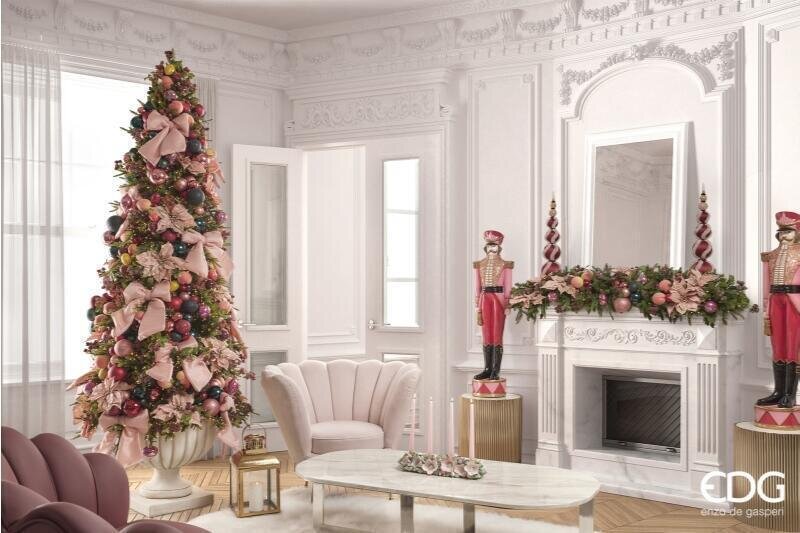 EDG Enzo De Gasperi Albero di Natale Pino Luxury New H 180 cm con 2000 mini led D 100 Cm