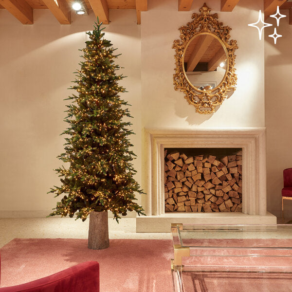 Albero di Natale Pino Luxury New con 3.000 Led H 210 Cm D 110 Cm