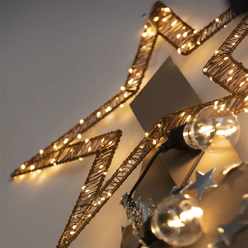 EDG Enzo De Gasperi Stella Natale Microled Flat D 60 Cm 250 Led Intermittente Ivory