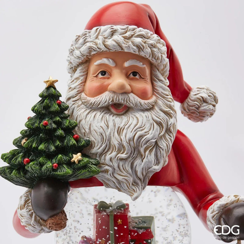 EDG Enzo De Gasperi Sferacqua Babbo Natale Lanterna con Led H 50 Cm D 13 Cm Green Red