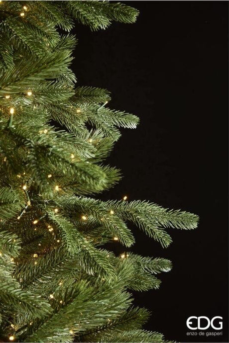 EDG Enzo De Gasperi Albero di Natale Pino Imperial New 5.300 MiniLed H 240 Cm D 150 Cm Uso Esterno Verde 100% PE