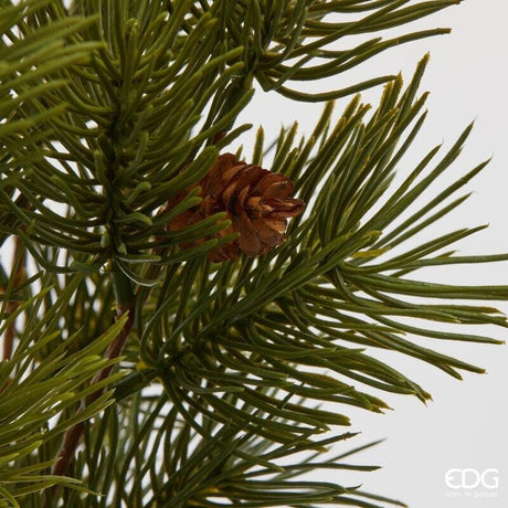 EDG Enzo De Gasperi Cespuglio di Pino Artificiale con Pigne Green H45 cm – Decorazione di Natale