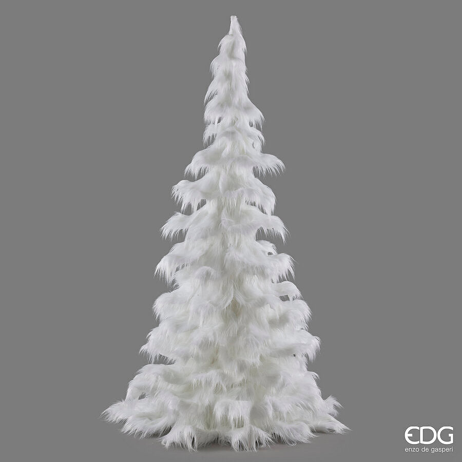 EDG Enzo De Gasperi Pino Natalizio Furry H250 Ø125 cm Bianco – Albero di Natale