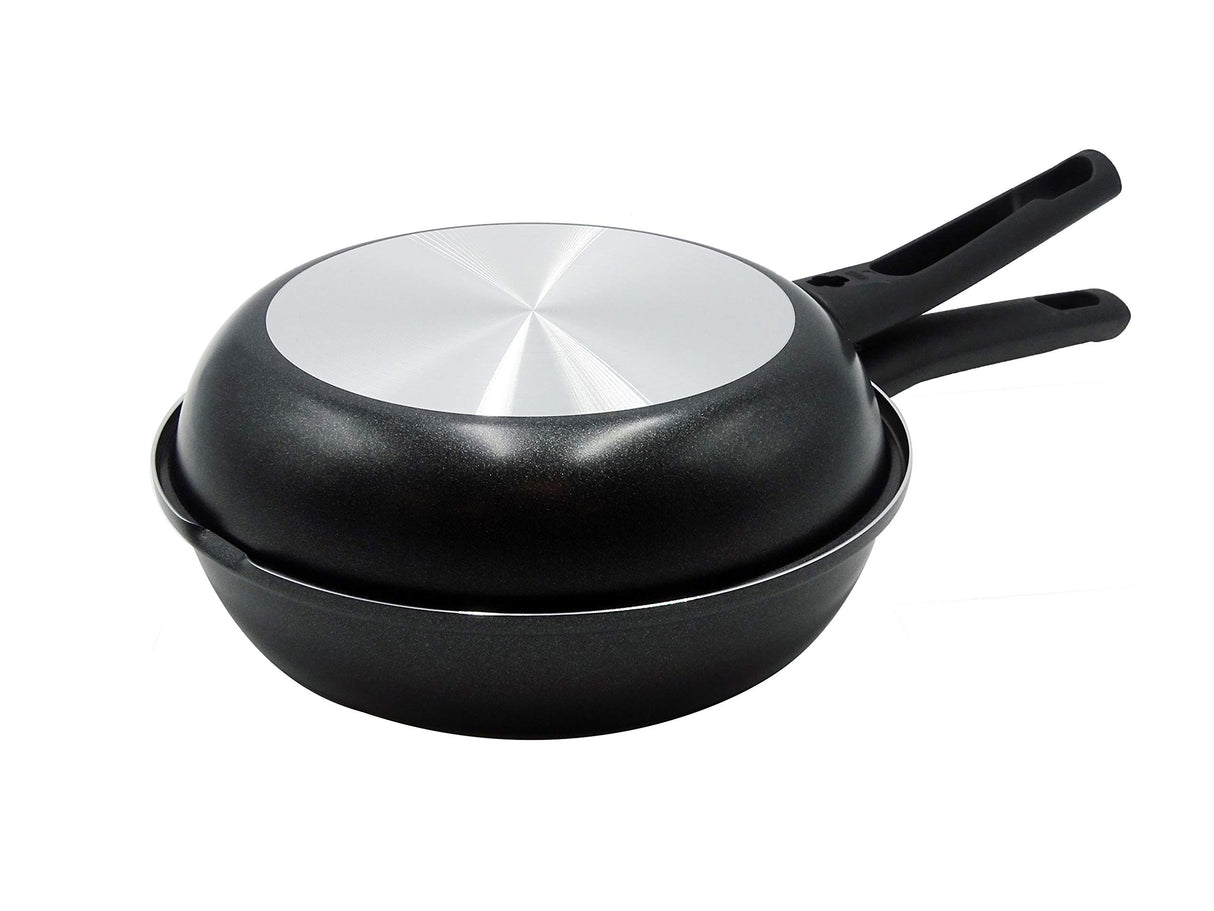 AGNELLI Fornetto Doppio Alluminio Antiaderente con Manici in Bakelite D 28 cm