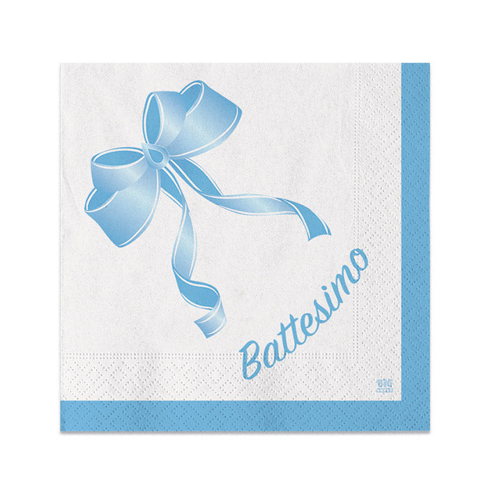 big party big party tovaglioli carta battesimo 25 x 25 cm cf 20 pz celeste ean 8020834741599