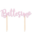 big party big party cake topper italic battesimo 20 cm rosa ean 8020834744255