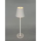 L'Arcolaio Wiederaufladbare LED-Touch-Lampe, H 38 cm, 10 x 10 cm, IP54, Round Pro, Weiß