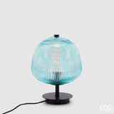 edg enzo de gasperi edg enzo de gasperi lampada da tavolo bombato h 34 cm d 25 cm turquoise ean 8059824331038
