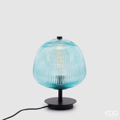 edg enzo de gasperi edg enzo de gasperi lampada da tavolo bombato h 34 cm d 25 cm turquoise ean 8059824331038